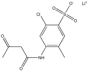 4-(Acetoacetylamino)-2-chloro-5-methylbenzenesulfonic acid lithium salt 구조식 이미지