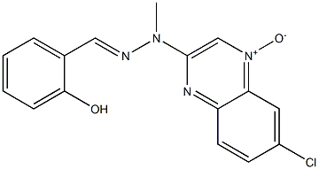 6-Chloro-2-[2-(2-hydroxybenzylidene)-1-methylhydrazino]quinoxaline 4-oxide Structure