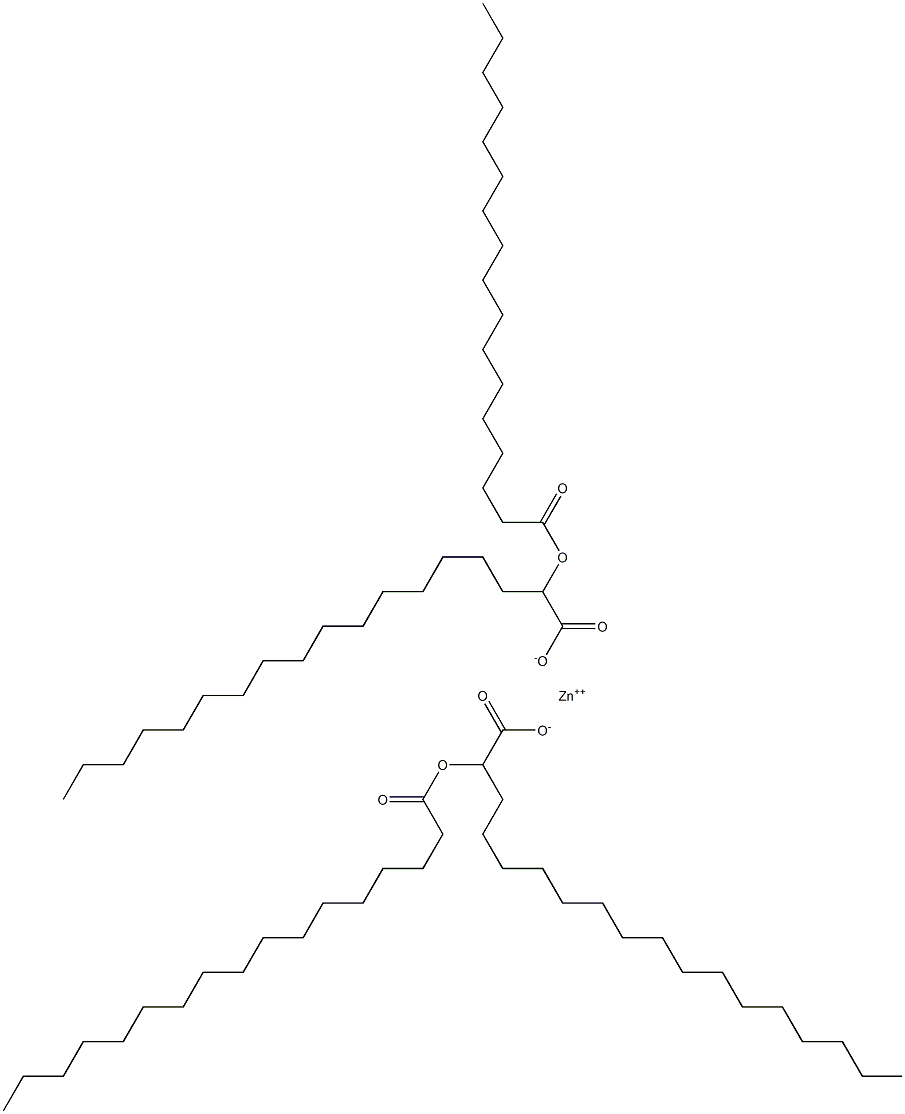 Bis(2-heptadecanoyloxystearic acid)zinc salt Structure