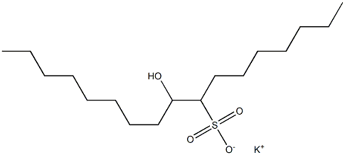 9-Hydroxyheptadecane-8-sulfonic acid potassium salt 구조식 이미지