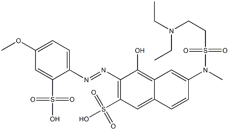 6-[[[2-(Diethylamino)ethyl]sulfonyl]methylamino]-4-hydroxy-3-[(4-methoxy-2-sulfophenyl)azo]-2-naphthalenesulfonic acid Structure