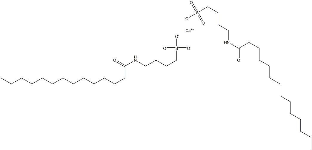 Bis(4-tetradecanoylamino-1-butanesulfonic acid)calcium salt Structure