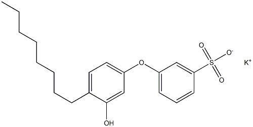 3'-Hydroxy-4'-octyl[oxybisbenzene]-3-sulfonic acid potassium salt Structure