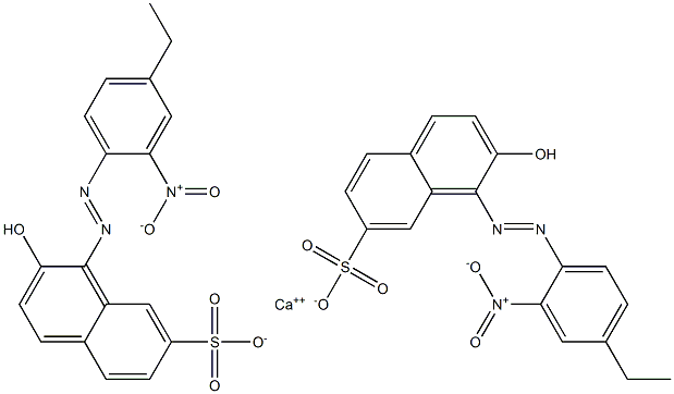 Bis[1-[(4-ethyl-2-nitrophenyl)azo]-2-hydroxy-7-naphthalenesulfonic acid]calcium salt 구조식 이미지