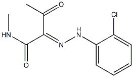 2-[2-(2-Chlorophenyl)hydrazono]-1-(methylamino)butane-1,3-dione 구조식 이미지