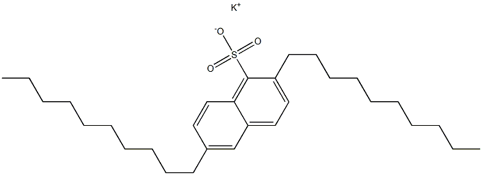 2,6-Didecyl-1-naphthalenesulfonic acid potassium salt Structure