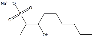 3-Hydroxynonane-2-sulfonic acid sodium salt 구조식 이미지