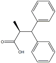 [S,(-)]-2-Methyl-3,3-diphenylpropionic acid 구조식 이미지