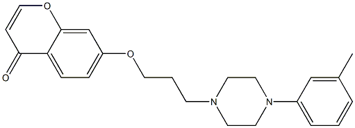 7-[3-[4-(3-Methylphenyl)-1-piperazinyl]propyloxy]-4H-1-benzopyran-4-one Structure