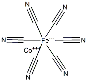 Cobalt(III) hexacyanoferrate(III) 구조식 이미지