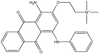 2-[[[1-Amino-9,10-dihydro-9,10-dioxo-4-(phenylamino)anthracen]-2-yl]oxy]-N,N,N-trimethylethanaminium Structure