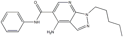 1-Pentyl-4-amino-N-phenyl-1H-pyrazolo[3,4-b]pyridine-5-carboxamide Structure