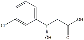 [S,(-)]-3-(m-Chlorophenyl)-3-hydroxypropionic acid Structure