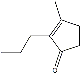 2-Propyl-3-methyl-2-cyclopentene-1-one Structure