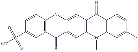 5,7,12,14-Tetrahydro-10,12-dimethyl-7,14-dioxoquino[2,3-b]acridine-2-sulfonic acid 구조식 이미지