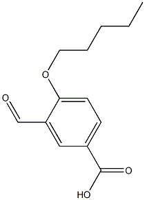 3-Formyl-4-pentyloxybenzoic acid Structure