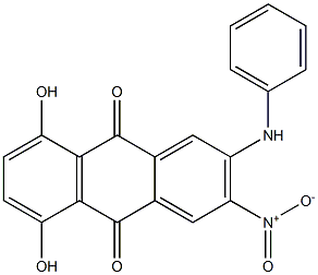 2-Anilino-5,8-dihydroxy-3-nitroanthraquinone Structure