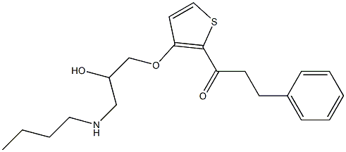 1-[3-[2-Hydroxy-3-(butylamino)propyloxy]-2-thienyl]-3-phenyl-1-propanone Structure