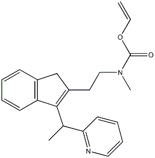 N-Methyl-N-[2-[3-[1-(2-pyridyl)ethyl]-1H-inden-2-yl]ethyl]carbamic acid ethenyl ester Structure