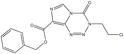 3-(2-Chloroethyl)-3,4-dihydro-4-oxoimidazo[5,1-d]-1,2,3,5-tetrazine-8-carboxylic acid benzyl ester 구조식 이미지