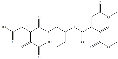 3,3'-[1-Ethylethylenebis(oxycarbonyl)]bis(1-butene-2,4-dicarboxylic acid dimethyl) ester 구조식 이미지