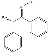 (S,E)-2-Hydroxy-1,2-diphenylethanone oxime 구조식 이미지