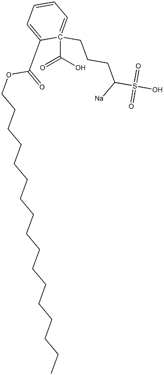 Phthalic acid 1-heptadecyl 2-(4-sodiosulfobutyl) ester Structure