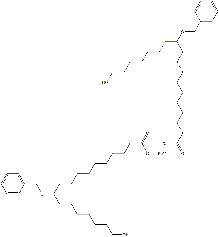 Bis(11-benzyloxy-18-hydroxystearic acid)barium salt Structure