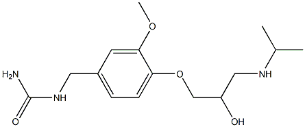 3-[3-Methoxy-4-[2-hydroxy-3-[isopropylamino]propoxy]benzyl]urea 구조식 이미지