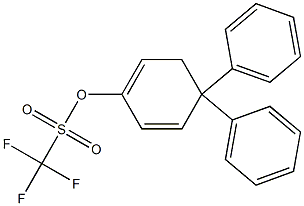Trifluoromethanesulfonic acid 4,4-diphenyl-1,5-cyclohexadienyl ester Structure