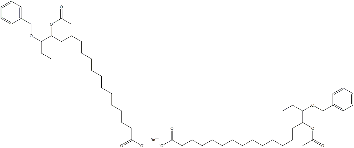 Bis(16-benzyloxy-15-acetyloxystearic acid)barium salt 구조식 이미지