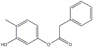 Phenylacetic acid 3-hydroxy-4-methylphenyl ester 구조식 이미지