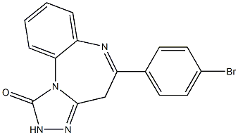 2,4-Dihydro-5-(4-bromophenyl)-1H-[1,2,4]triazolo[4,3-a][1,5]benzodiazepin-1-one Structure