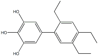 5-(2,4,5-Triethylphenyl)benzene-1,2,3-triol Structure
