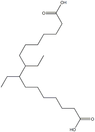 8,9-Diethylhexadecanedioic acid Structure