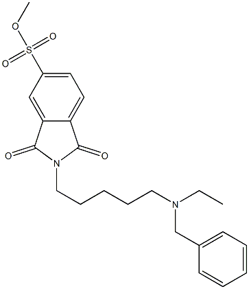 N-[5-(Ethylbenzylamino)pentyl]-5-(methylsulfo)phthalimide 구조식 이미지