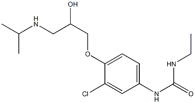 1-Ethyl-3-[3-chloro-4-[2-hydroxy-3-[isopropylamino]propoxy]phenyl]urea Structure