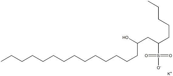 8-Hydroxydocosane-6-sulfonic acid potassium salt 구조식 이미지