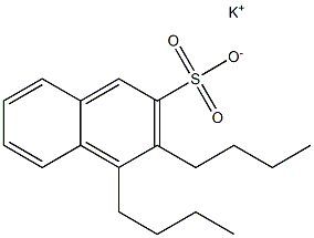 3,4-Dibutyl-2-naphthalenesulfonic acid potassium salt Structure