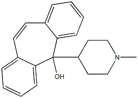 5-(1-Methyl-4-piperidinyl)-5H-dibenzo[a,d]cyclohepten-5-ol 구조식 이미지