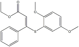 (E)-3-(2,5-Dimethoxyphenylthio)-3-phenylpropenoic acid ethyl ester 구조식 이미지