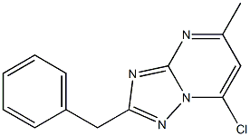 2-Benzyl-7-chloro-5-methyl[1,2,4]triazolo[1,5-a]pyrimidine 구조식 이미지