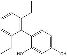 4-(2,6-Diethylphenyl)benzene-1,3-diol Structure