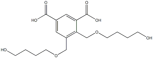 4,5-Bis(6-hydroxy-2-oxahexan-1-yl)isophthalic acid 구조식 이미지