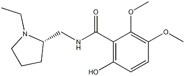 6-Hydroxy-2,3-dimethoxy-N-[[(2S)-1-ethylpyrrolidin-2-yl]methyl]benzamide Structure