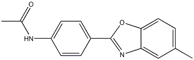 5-Methyl-2-[4-(acetylamino)phenyl]benzoxazole 구조식 이미지