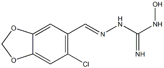 1-[[(5-Chloro-1,3-benzodioxol-6-yl)methylene]amino]-3-hydroxyguanidine Structure