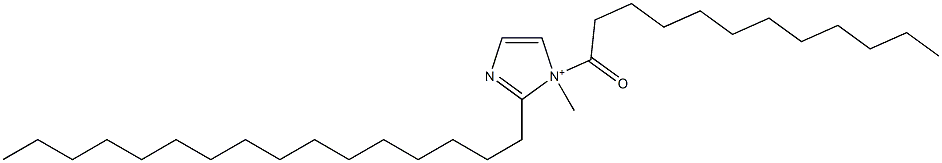 2-Hexadecyl-1-methyl-1-dodecanoyl-1H-imidazol-1-ium Structure