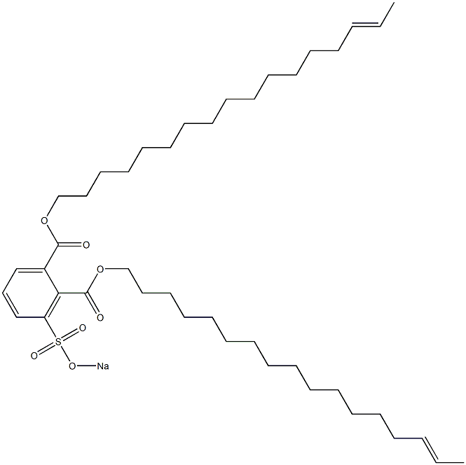 3-(Sodiosulfo)phthalic acid di(15-heptadecenyl) ester 구조식 이미지