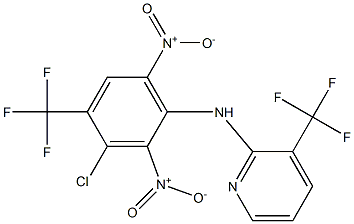 3-Trifluoromethyl-N-(3-chloro-4-trifluoromethyl-2,6-dinitrophenyl)pyridin-2-amine 구조식 이미지